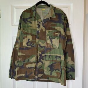 US Army Fatigues Camouflage Uniform Shirt Men's Size Small